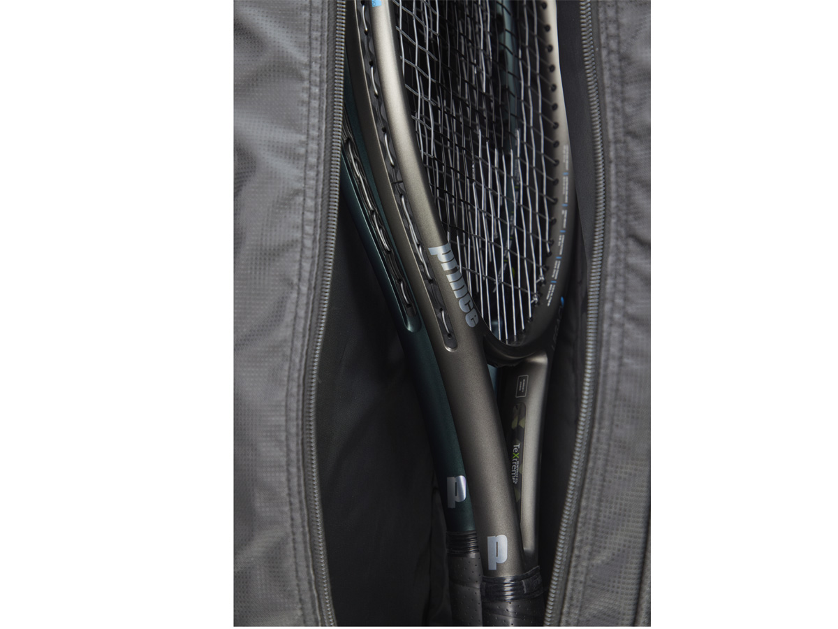 Túi đựng vợt Prince Tour Reflective 19 6 Racket đen/bạc 2 ngăn