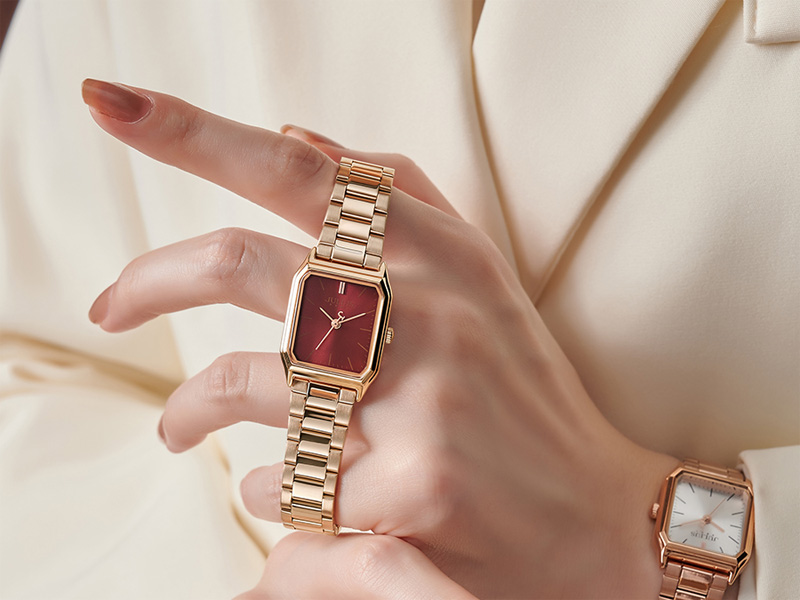 Đồng hồ nữ JA-1304 Julius Hàn Quốc dây thép