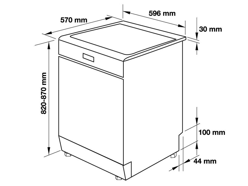 Máy rửa chén Hafele độc lập HDW-F60C 15 bộ (533.23.200)