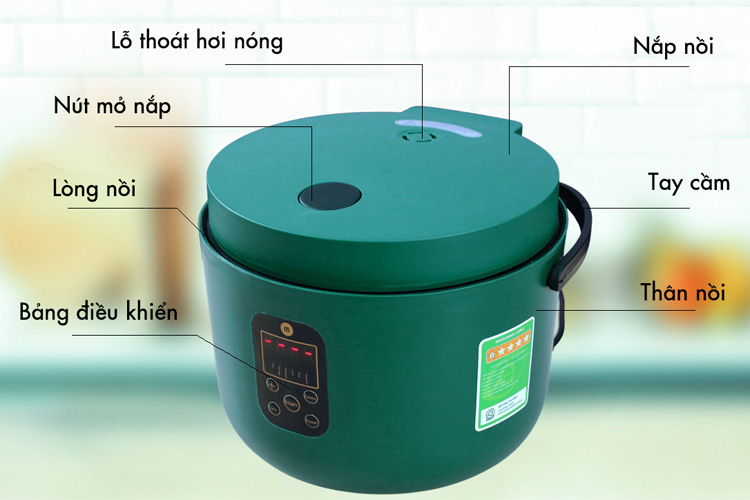 Nồi cơm điện tử lòng niêu Mishio MK300 (1,2 lít)