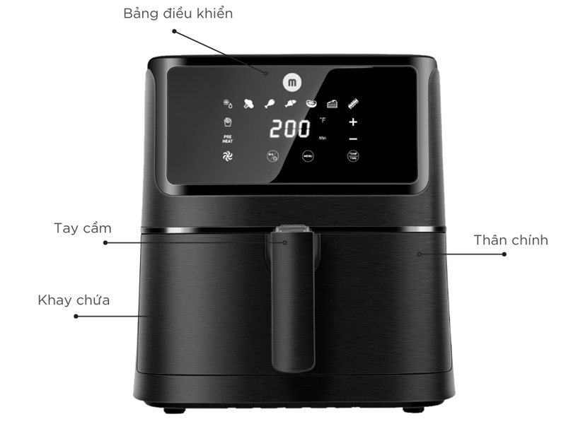 Nồi chiên không dầu Mishio MK284 (5.5 lít)