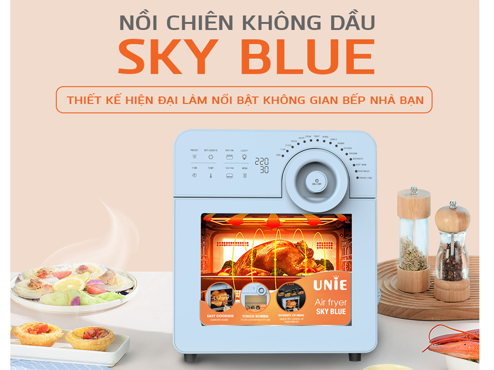 Nồi chiên không dầu Unie Sky Blue (14.5 lít)