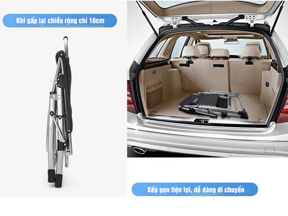 Ghế xếp thư giãn Sumika 179B (Khóa kim loại, tải trọng 300kg)