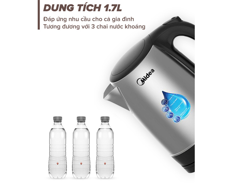 Bình đun siêu tốc Midea MK-17SE