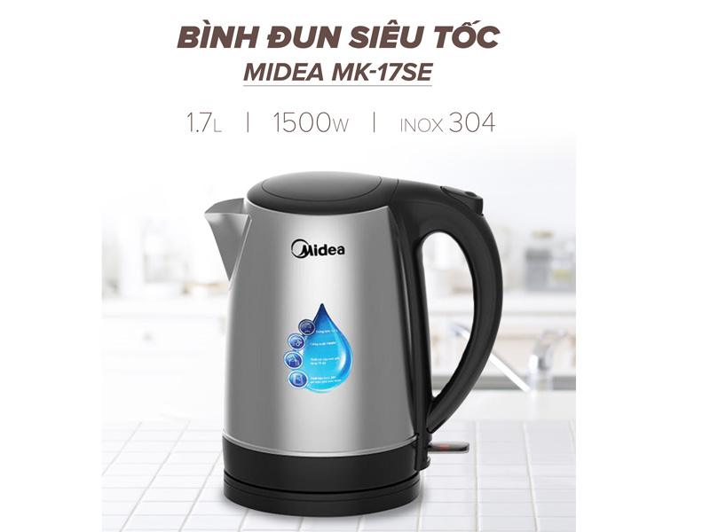 Bình đun siêu tốc Midea MK-17SE