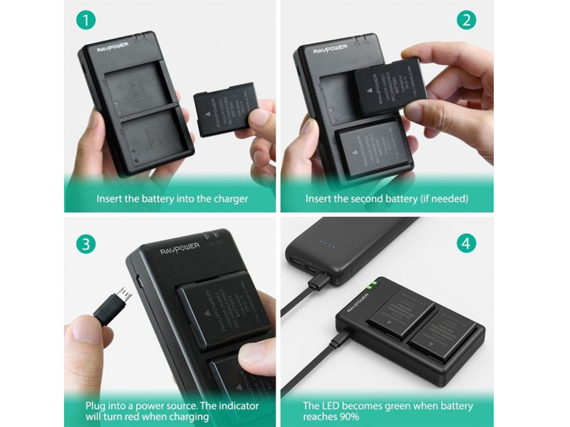 Pin máy ảnh Nikon EN-EL14 chính hãng RAVPower RP-BC002