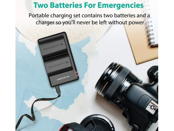 Bộ 2 pin và sạc kép RAVPower RP-BC003 dành cho Canon (LP-E6N)