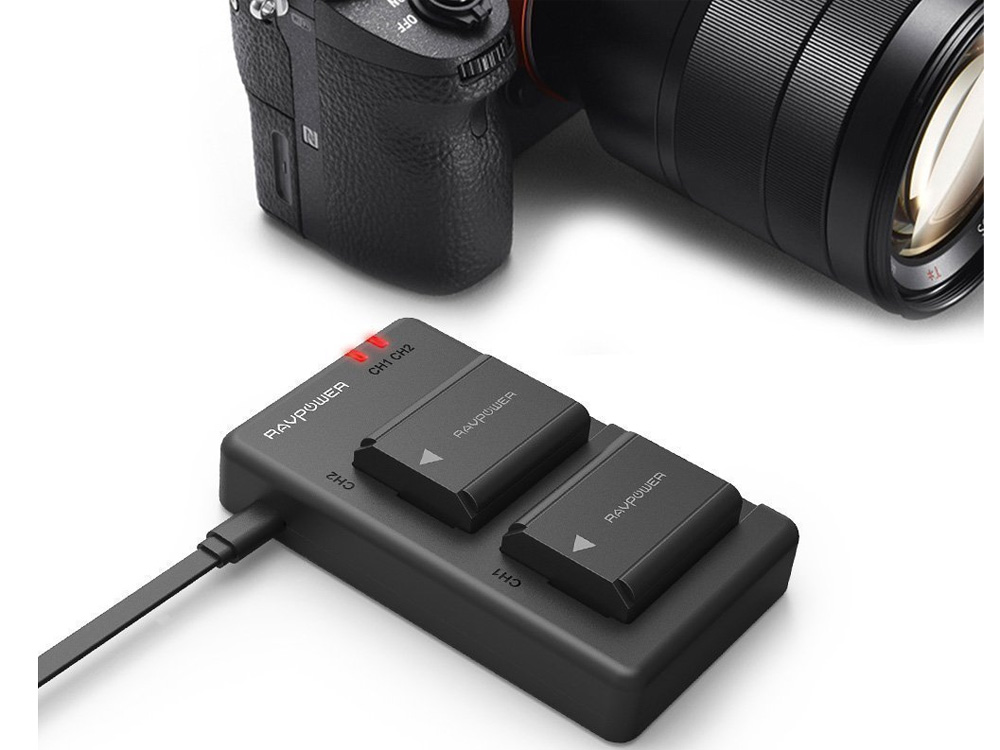 Bộ pin sạc máy ảnh Sony NP FW50 1.100mAh Ravpower RP-PB056