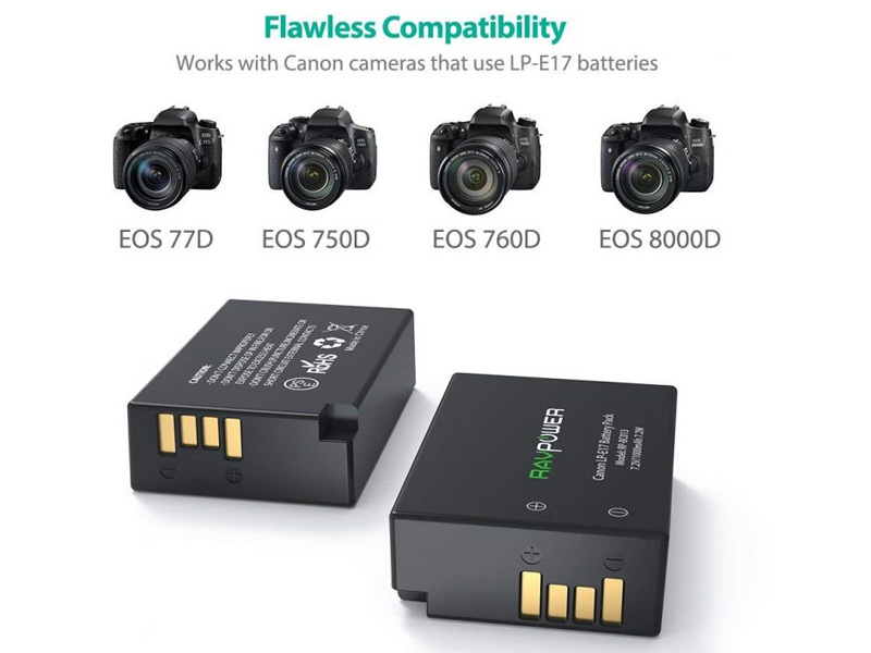 Bộ pin sạc Ravpower RP-BC013 cho Canon LP-E17