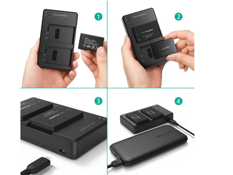 Bộ pin sạc Ravpower RP-BC013 cho Canon LP-E17