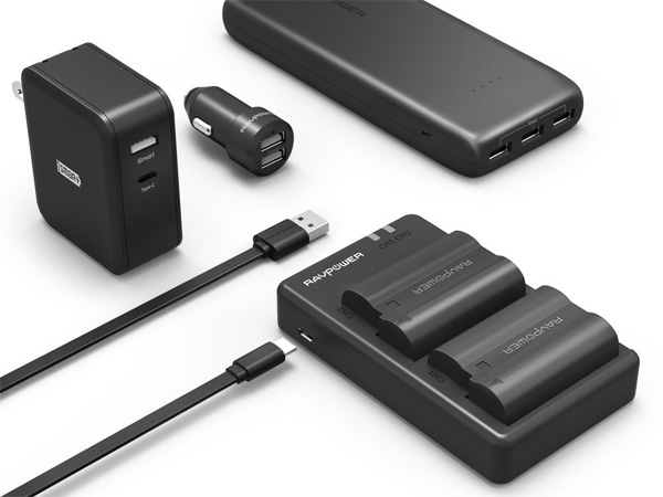 Bộ sạc đôi và 2 pin RAVPower - RP-BC057 dành cho Nikon EN-EL15