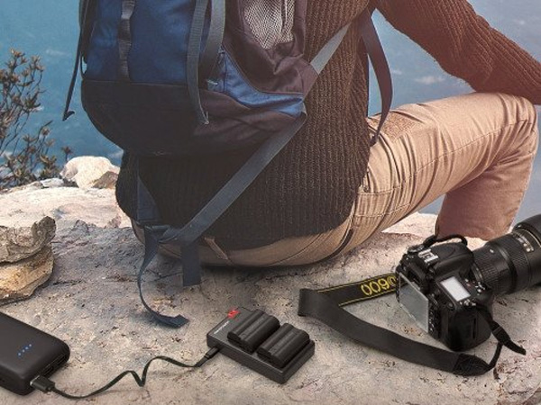 Bộ sạc đôi và 2 pin RAVPower - RP-BC057 dành cho Nikon EN-EL15