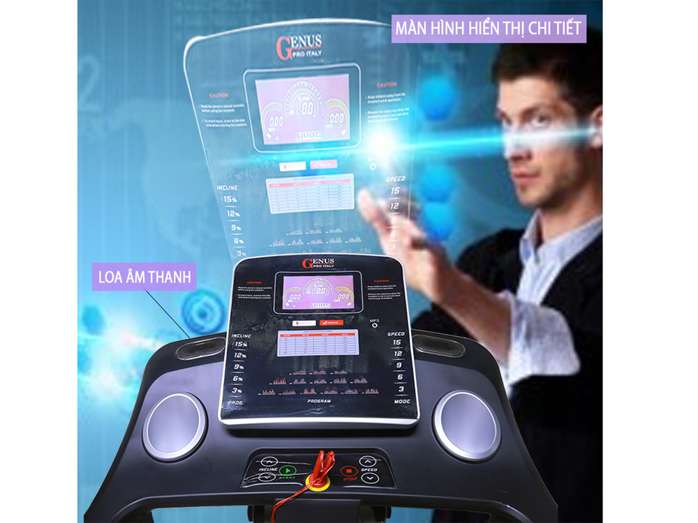 Máy chạy bộ điện đa năng Genus 315FI