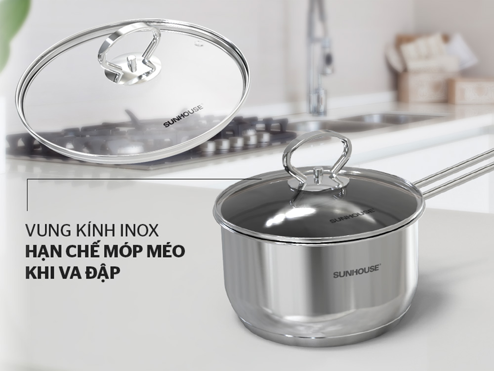 Bộ nồi chảo inox 3 món Easy cook Sunhouse SHG993E