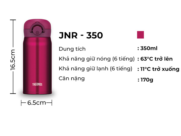 Bình giữ nhiệt Thermos nút bấm JNR-350 350ml