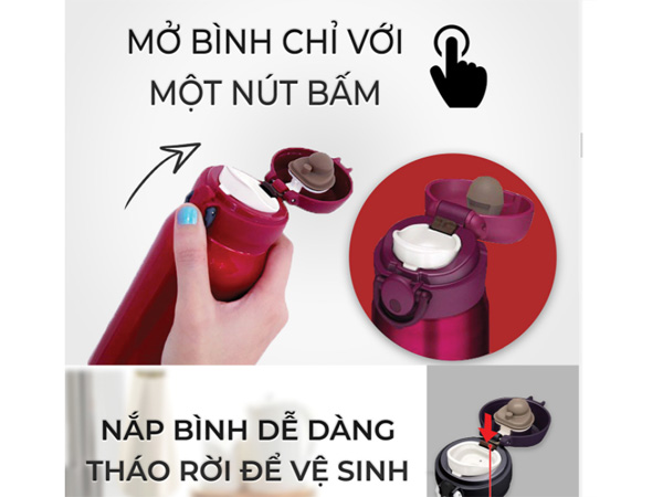 Bình giữ nhiệt Thermos nút bấm JNR-350 350ml