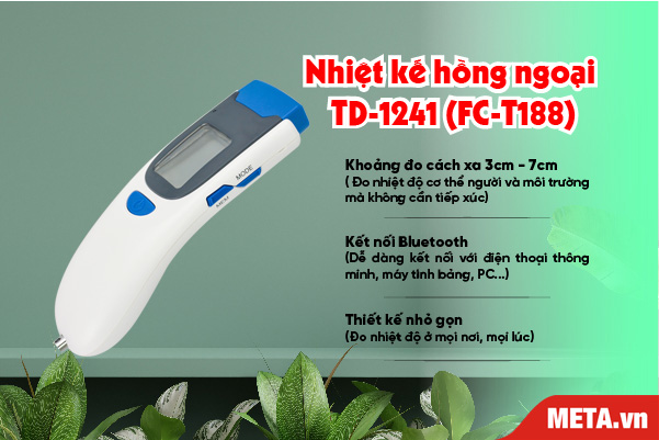 Nhiệt kế hồng ngoại đo trán Bluetooth TD-1241 (FC-T188)