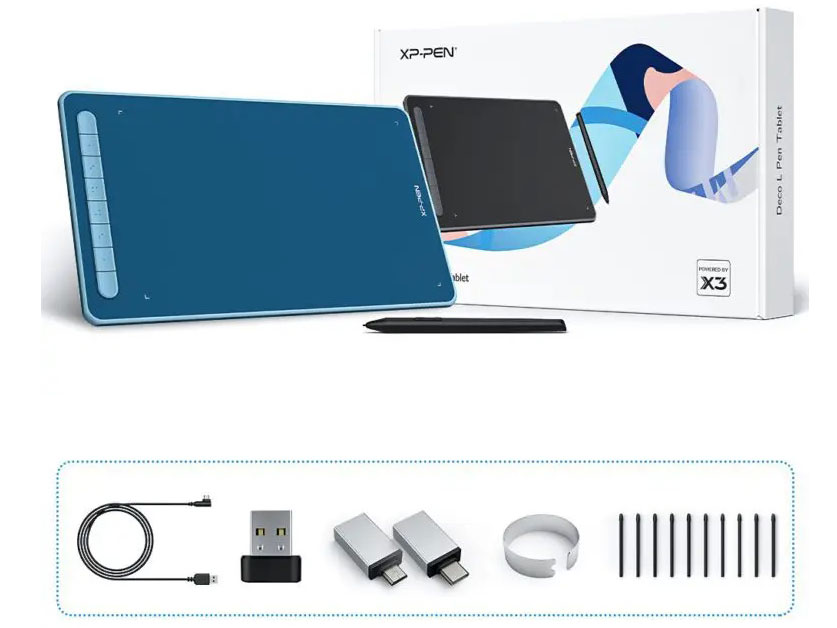 Bảng vẽ điện tử XP-Pen Deco LW Wireless Bluetooth Chip X3 kết nối IOS, Android