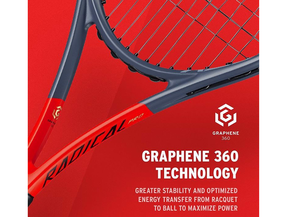 Head Graphene 360+ Radical S 2021 Racchetta Da Tennis – Leggera (280g) Per Torneo – Arancione-Grigio - 5