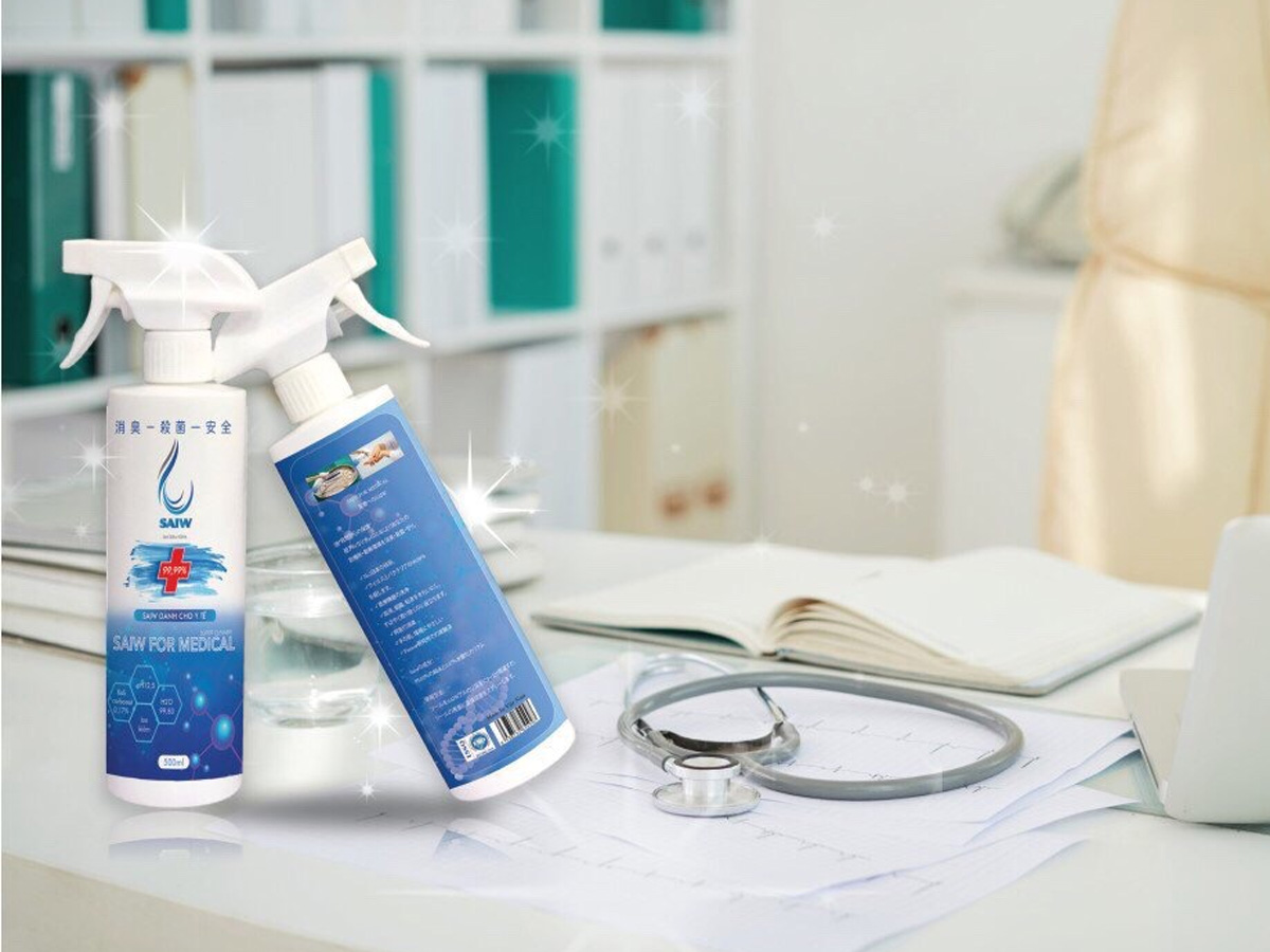 Chai xịt khử khuẩn, khử mùi dùng cho y tế Saiw for Medical (500ml)