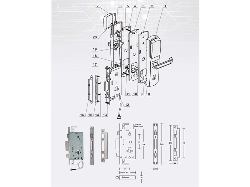 Khóa điện tử Archie AJ1021A-01A-K9