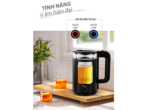 Ấm siêu tốc 1.8 lít Sowun SW 1609