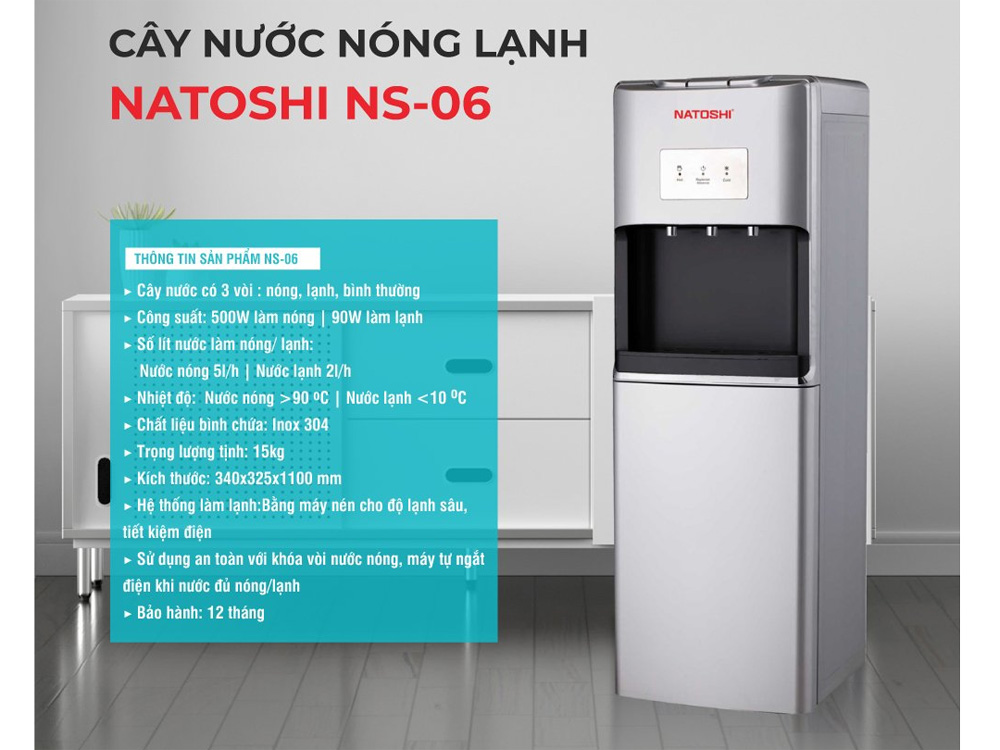 Cây nước nóng lạnh Natoshi NS-06