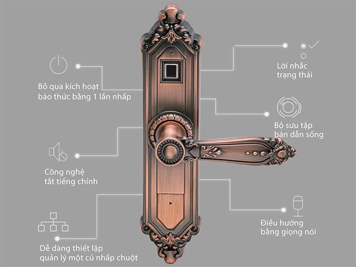 Khóa cửa vân tay Archie AJ3011-03-KW