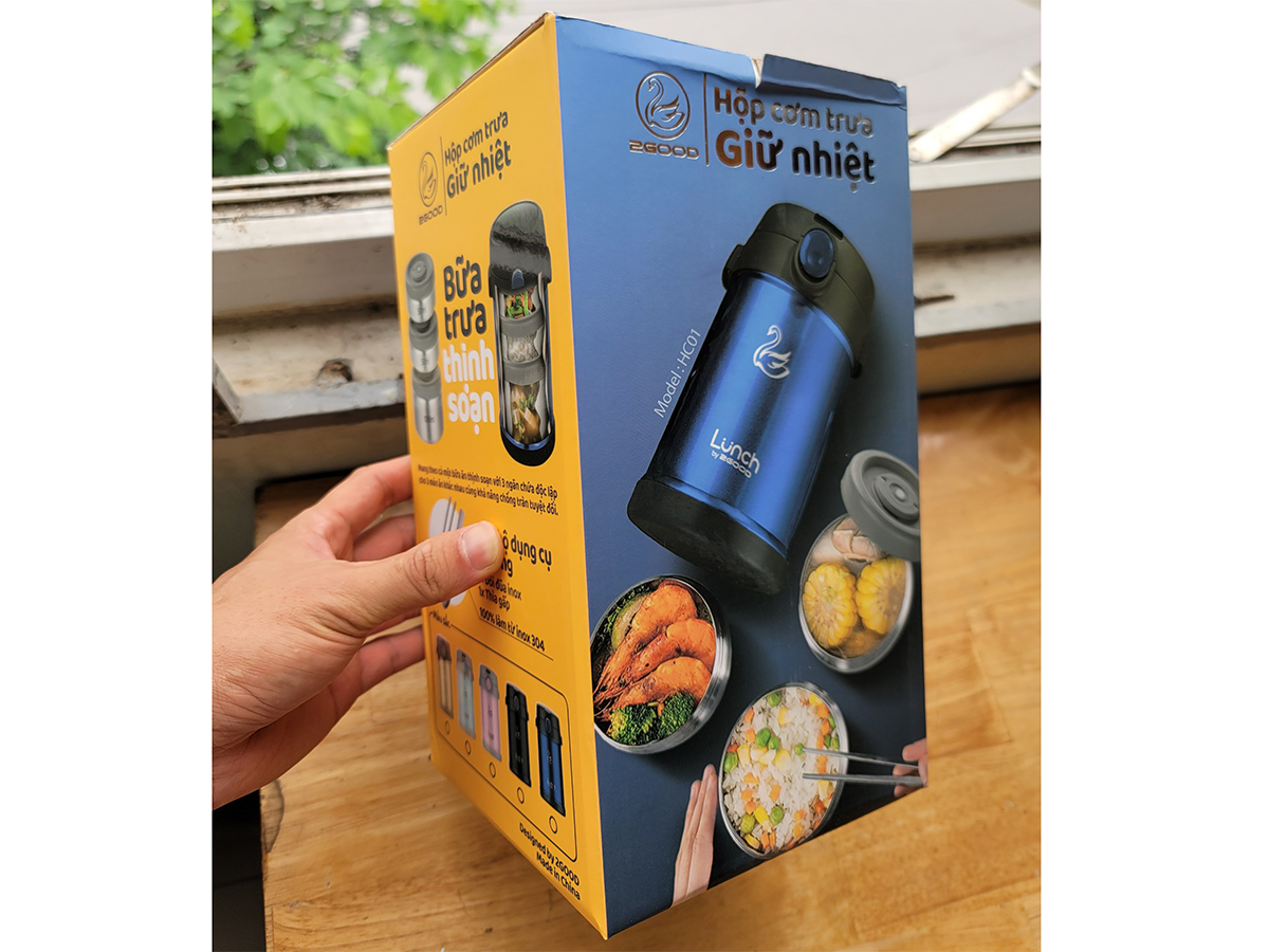 Hộp cơm giữ nhiệt 2GOOD Lunch Box HC01 (2 lít) - Kèm muỗng và đũa inox 304