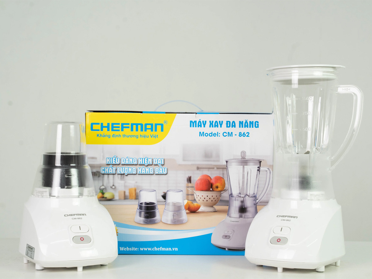 Máy xay đa năng Chefman CM - 862 (Cối nhựa)