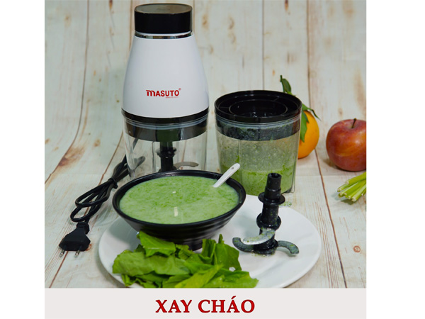 Máy xay đa năng Masuto cối cường lực nhựa PC công nghệ Nhật Bản FP118 (0.7L)