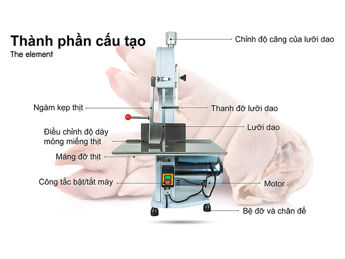 Máy cắt xương, thịt gia xúc gia cầm đông lạnh BC190 (1500W)