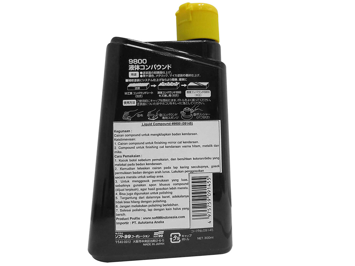 Dung dịch lấp mờ vết xước, đánh bóng phục hồi sơn ô tô Liquid Compound 9800 B-145 SOFT99