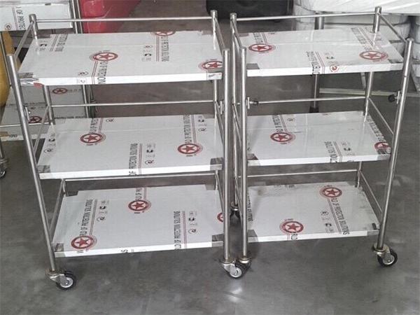 Xe đẩy kim tiêm 40x60 3 tầng inox