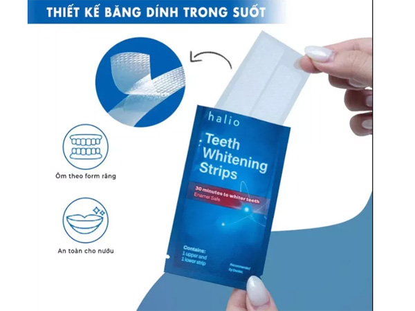 Miếng dán trắng răng Halio Teeth Whitening