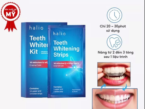 Miếng dán trắng răng Halio Teeth Whitening
