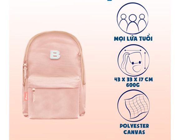 Ba lô TT Be Unique B-017 (Hồng)