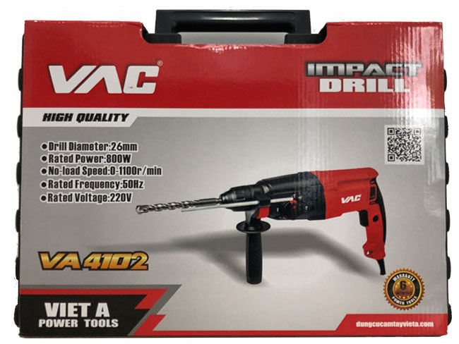 Máy khoan bê tông 3 chức năng VAC VA4102 26mm 800W