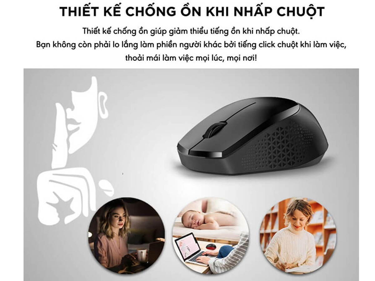 Chuột không dây chống ồn Genius NX-8000S