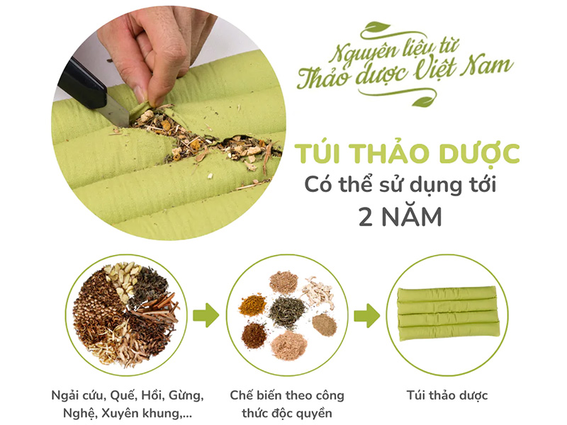Gối chườm nóng thảo dược đa năng Hapaku (Làm nóng bằng lò vi sóng)