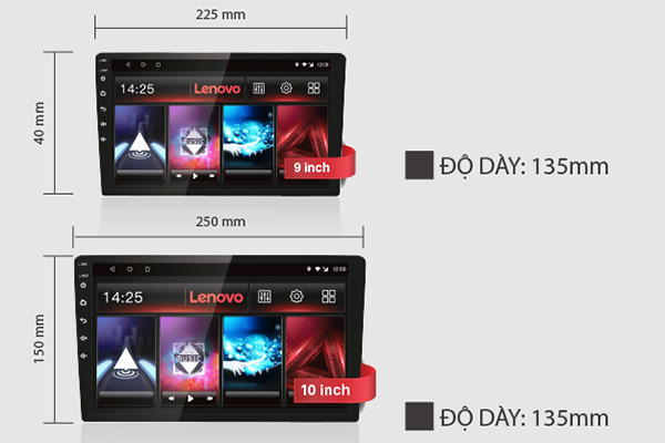 Màn hình giải trí ô tô DVD Vietmap Lenovo D1 PRO