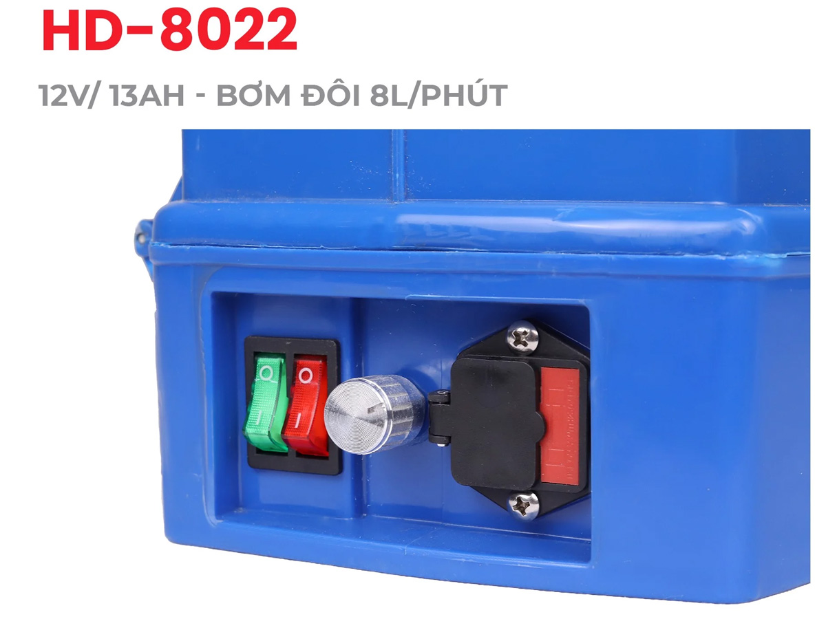 Bình xịt điện Hyundai HD-8022 (20L, 12AH, bơm đôi)