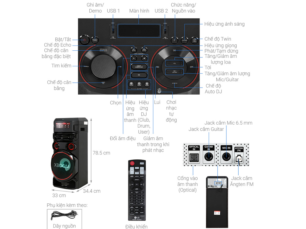 Loa Bluetooth Karaoke LG Xboom RN7
