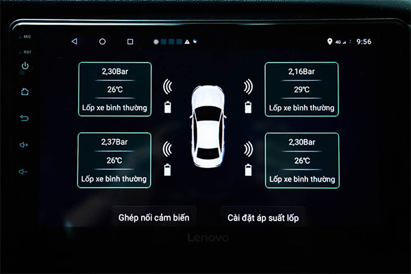 Cảm biến áp suất lốp gắn trong tích hợp DVD Android Vietmap TPMS V1Ai