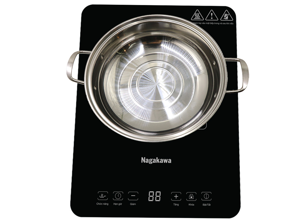 Bếp điện từ cảm ứng Nagakawa NAG0714 (2000W) - 10 mức công suất - Kèm nồi lẩu, bảo hành 12 tháng