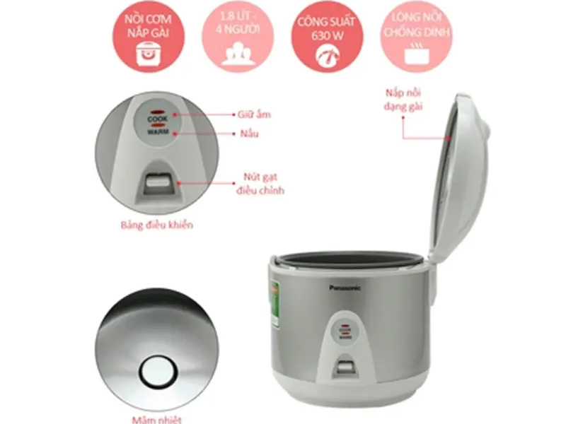 Nồi cơm điện cơ 1.8L Panasonic SR-MVN18LRAX