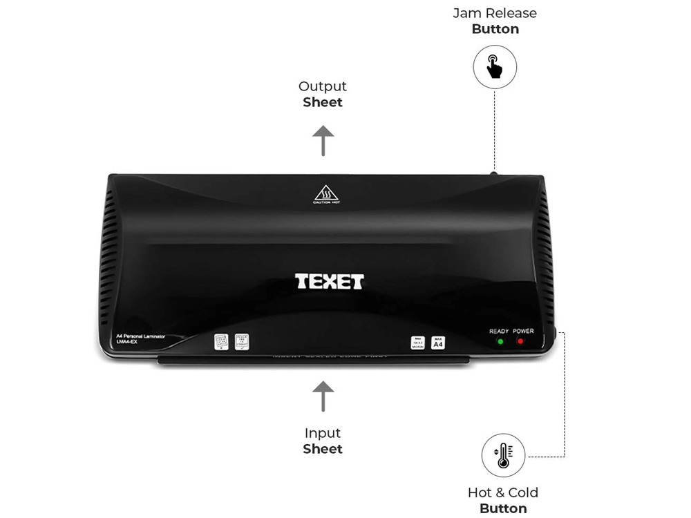 Máy ép nhựa Texet LMA4-EX (có kiểm soát nhả kẹt giấy)