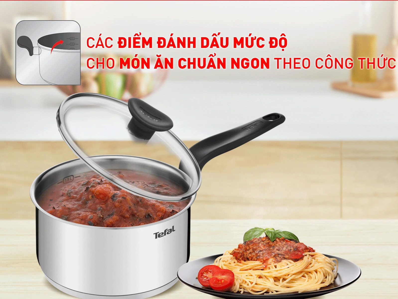 Bộ nồi inox Tefal Primary E308S674 - 16/18/20cm