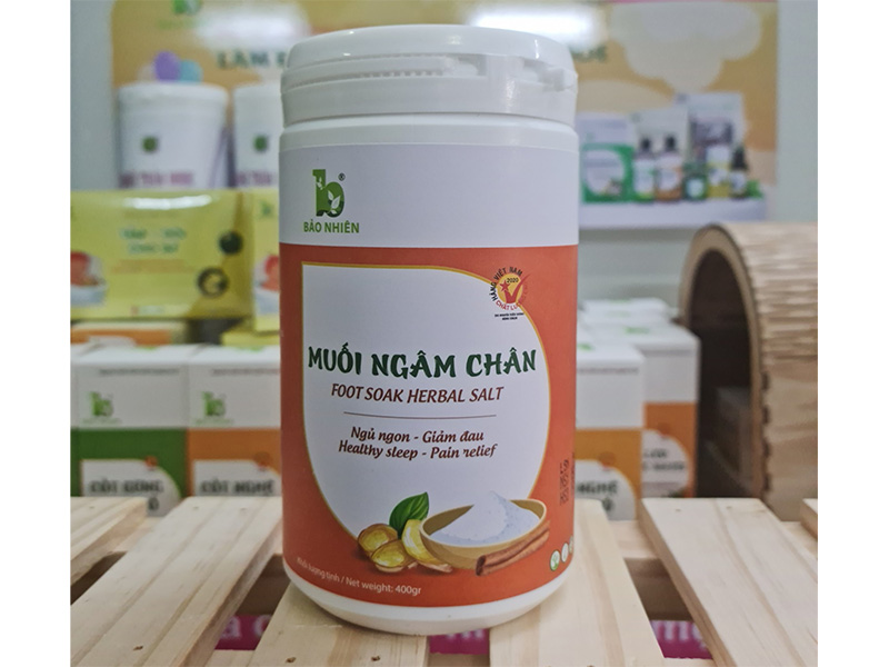 Bộ 2 hộp muối ngâm chân Bảo Nhiên (400g x 2 hộp)