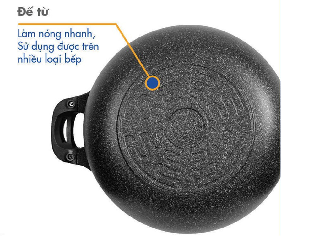 Chảo sâu 2 quai, xửng hấp Korea King KW-32MSI